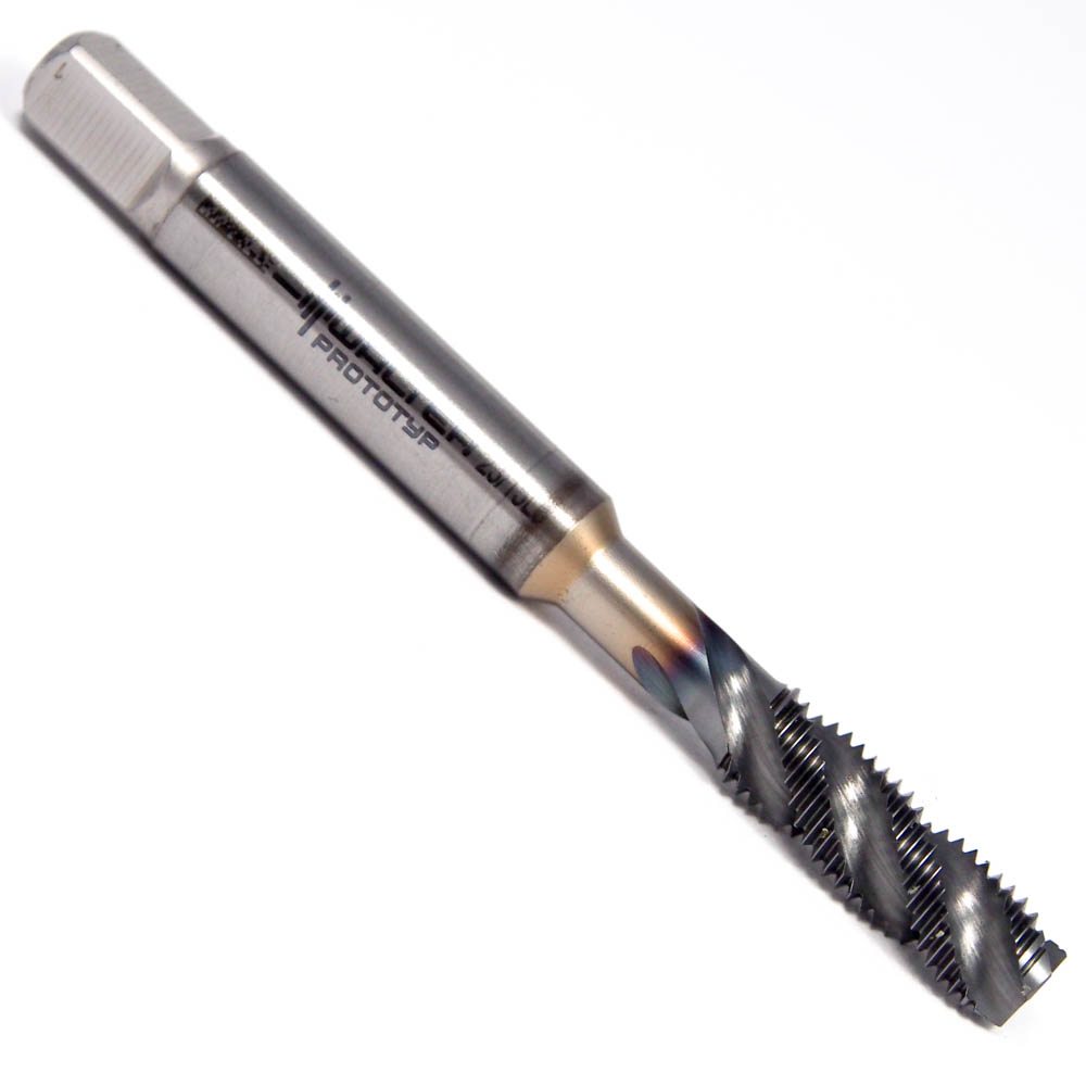 Right Hand 32 Pitch 3FPB Helicoil Tap Hand 10 Straight Flute High Speed Steel Uncoated Finish 