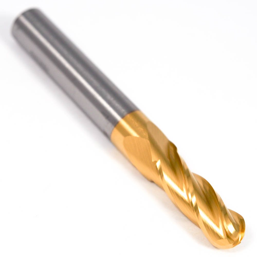 12 Pc Usa 1/2" Ticn Coated Solid Carbide 4FL End Mills