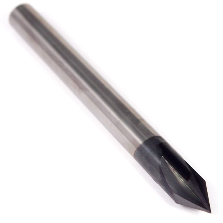WIDIA Carbide Double Chamfer End Mill 1/4″ 4FL 90° 2975251 Dan's