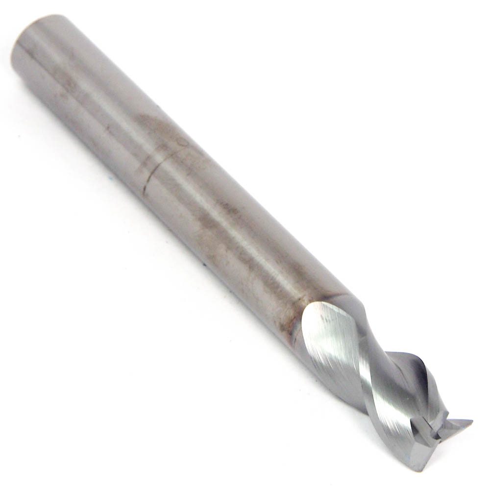 RET7832 RedLine Tools .0313 2.5000 OAL Amorphous Diamond Coated Coated Single End Corner Radius Carbide End Mill 3 Flute .0460 LOC .0050 Radius 1/32 Round Shank Type 