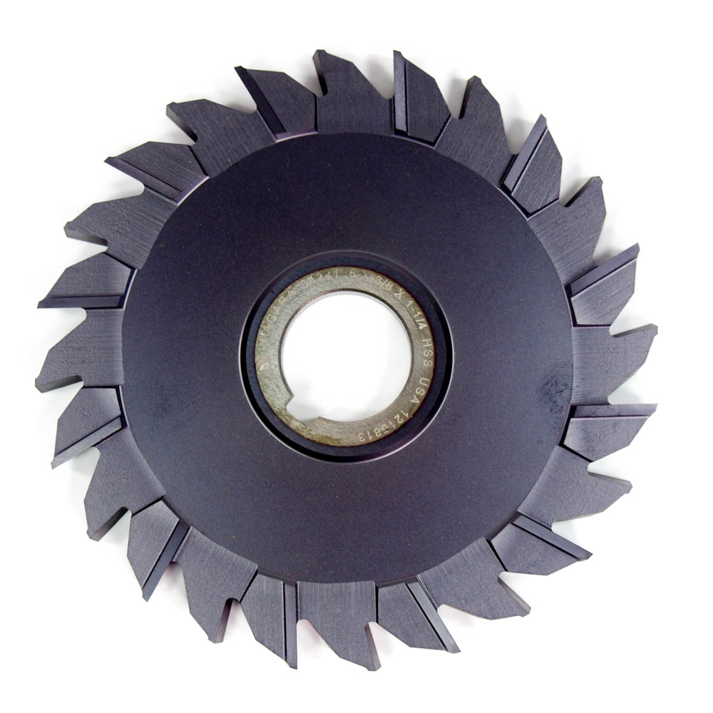 Staggered Tooth 4 x 1//4 x 1-1//4/" HSS Side Milling Cutter