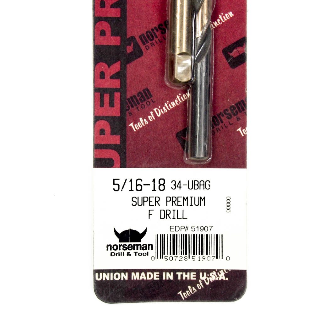 Size F Drill And 516 18 Tap Combo Norseman 51907
