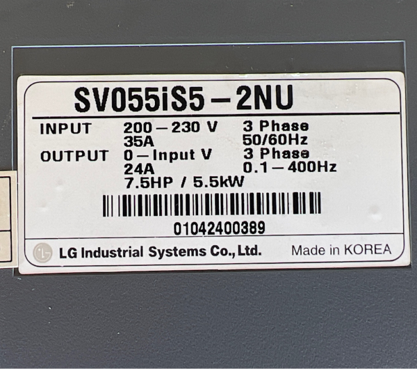 LG SV055iS5-2NU Frequency Drive