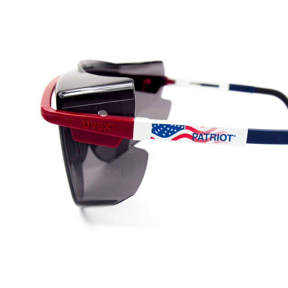 Uvex Astrospec 3001 OTG Safety Glasses Gray Lens USA American Flag Frame S2534C 