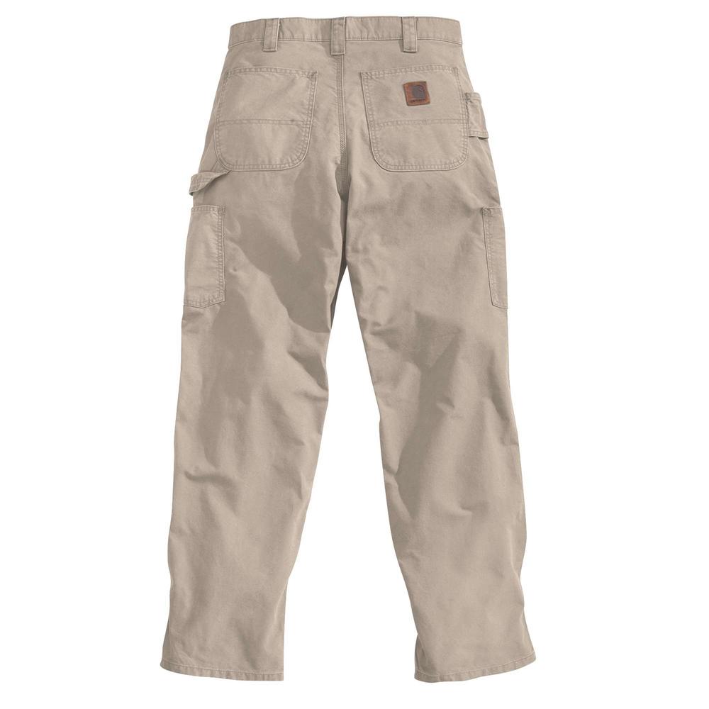 Carhartt B151-TAN 36 36 Men's Tan Dungaree Canvas Work Pants