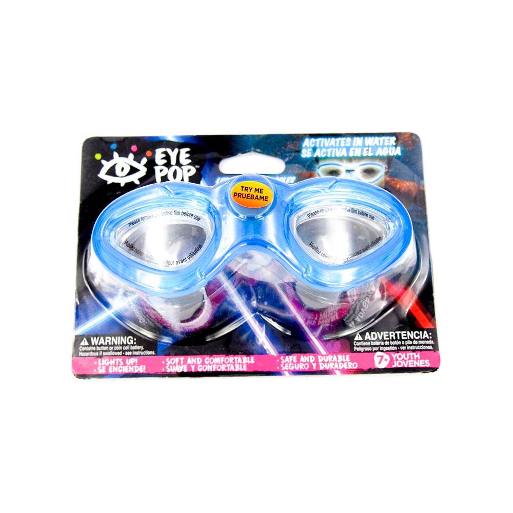 Aqua AQG13490 Youth Eye Pop LED Light Up Swim Goggles