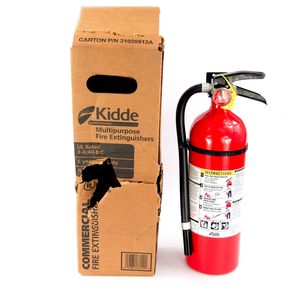 Kidde Basic Use Fire Extinguisher With Easy Mount Bracket Strap, 1-A:10 ...