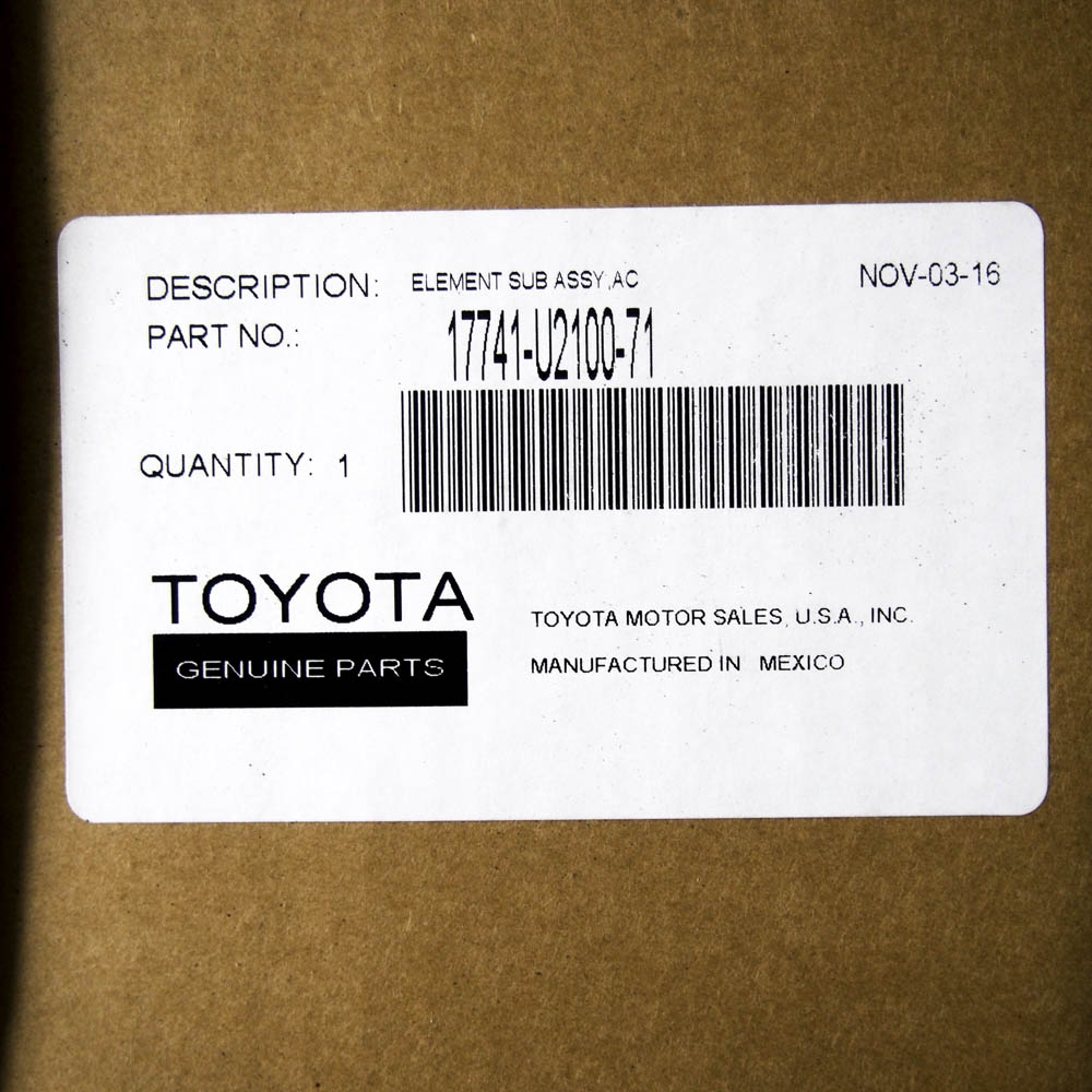 17741-U2100-71 Fits Toyota Air Filter 17741U210071 SK01181206JE 