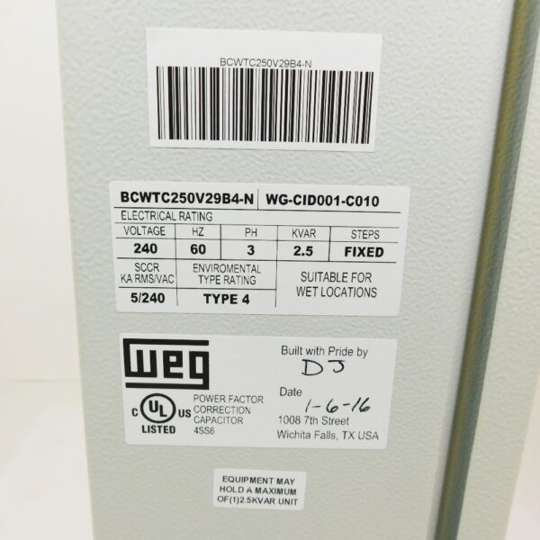 WEG BCWTC250V29B4-N capacitor