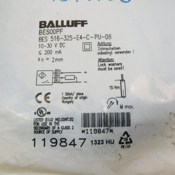 Balluff BES 516-325-E4-C-PU-03 sensor