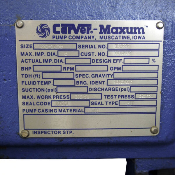 Carver Pump 2x1.5x6-MAXUM-CS