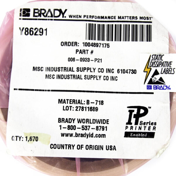 Brady 006-0933-P21