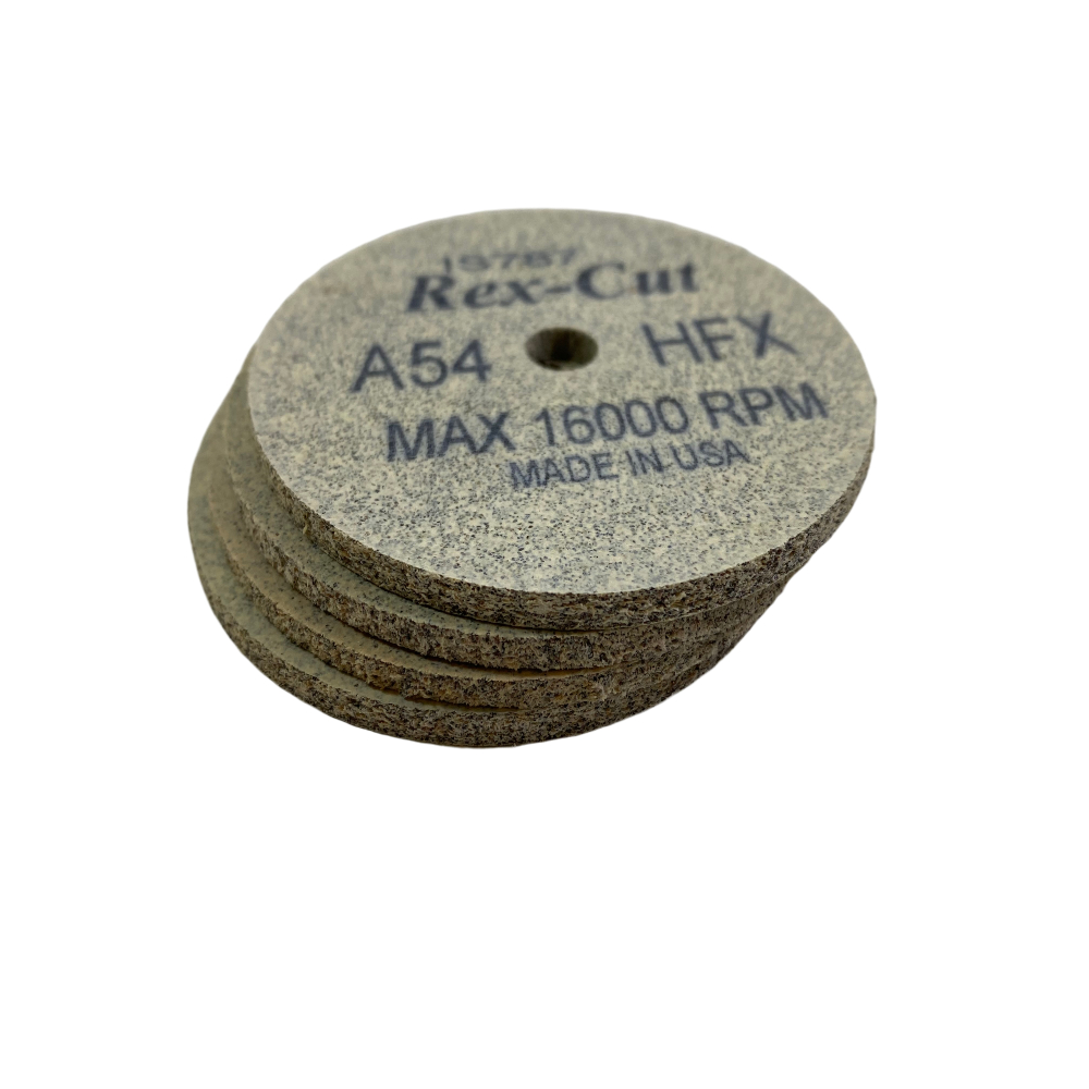 10 pcs REX-CUT 3" x 3/8" x 3/8" T1 A54 HFX Grinding Debur Unitized Wheels 135213 