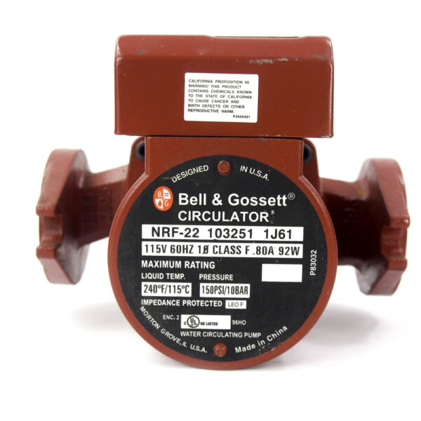 Bell & Gossett NRF22 1/25 HP Wet Rotor Hydronic Circulating Pump