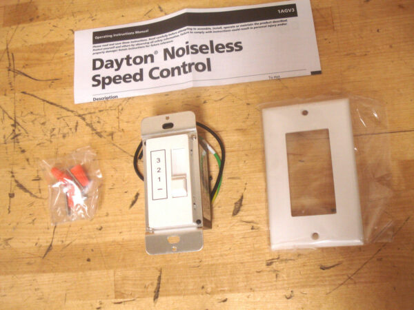 Dayton 1AGV3 3-Speed Ceiling Fan Speed Control Wall Switch 