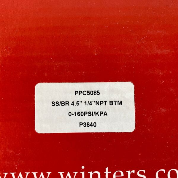 Winters PPC5085 Pressure Gauge