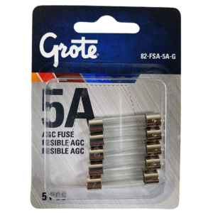 Grote 82-FSA-5A-G Glass AGC 5 AMP Fuse