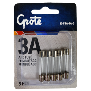 Grote 82-FSA-3A-G Glass AGC 3 AMP Fuse