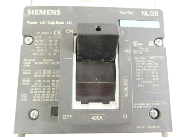 Siemens NLK3B400L Circuit Breaker