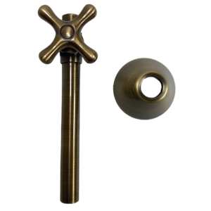 Brasstech 417x/06 Antique Brass Finish 1/2 in Straight Valve Kit