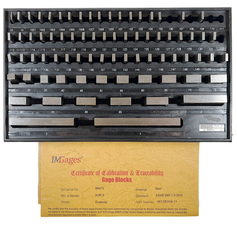 iMGages 6304115 0.05" to 4" Steel Gage Block Set