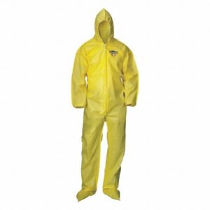 Condor 30LV37 3XL Yellow Hooded Coveralls (12 Pcs)