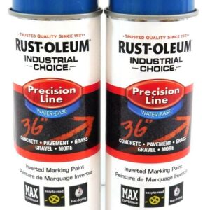 Rust-Oleum 203031 Blue Precision Line Marking Paint (2 Cans)