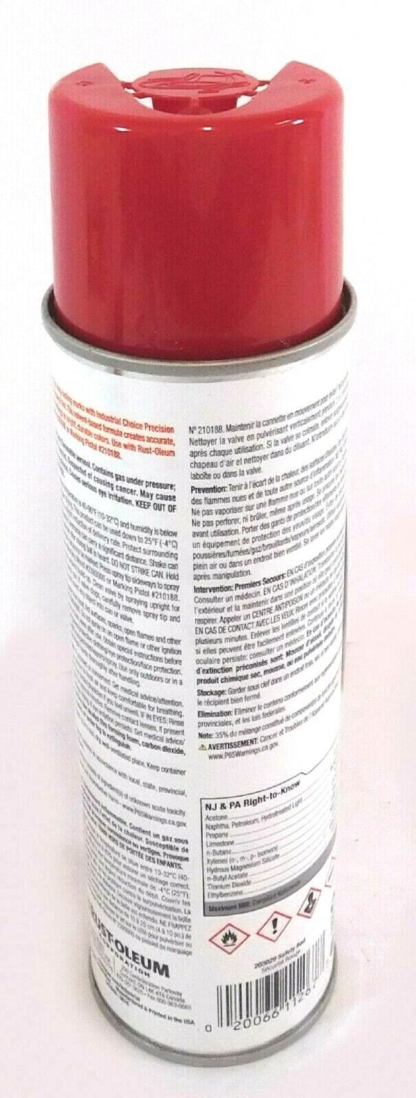 Rust-Oleum 203029 Safety Red Solvent Base Precision Line Marking Paint (2 Cans)