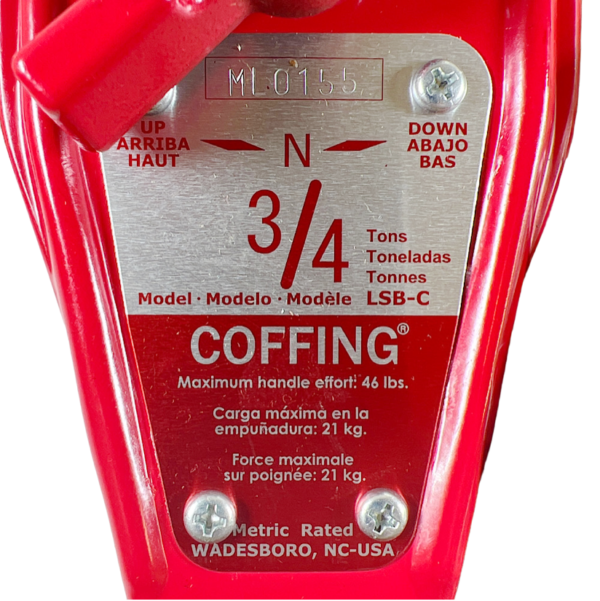 Coffing LSB 07520 Hoist