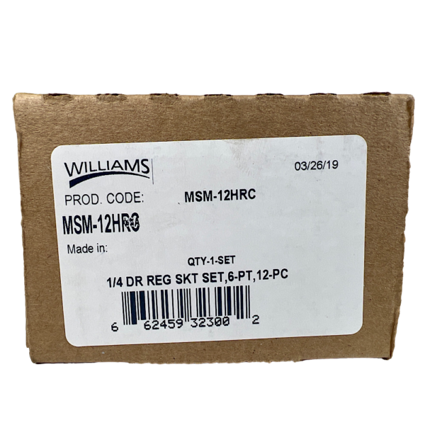 Williams MSM-12HRC Socket Set