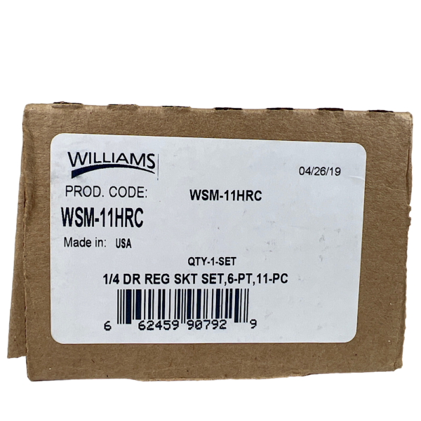 Williams WSM-11HRC Socket Set