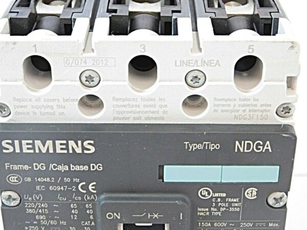 Siemens NDG3F150 Molded Case Circuit Breaker