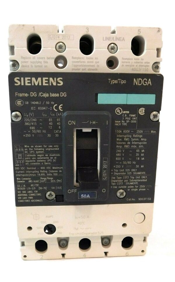 Siemens NDG3F150 Molded Case Circuit Breaker