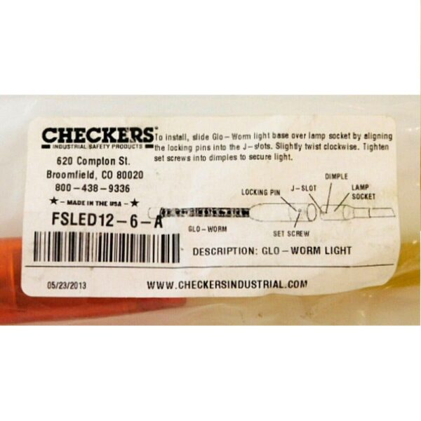 Checkers FSLED12-6-A Warning Whip Glo-Worm Light