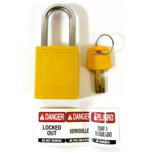 Brady NYL-YLW-38ST-KA6PK Safety Padlock