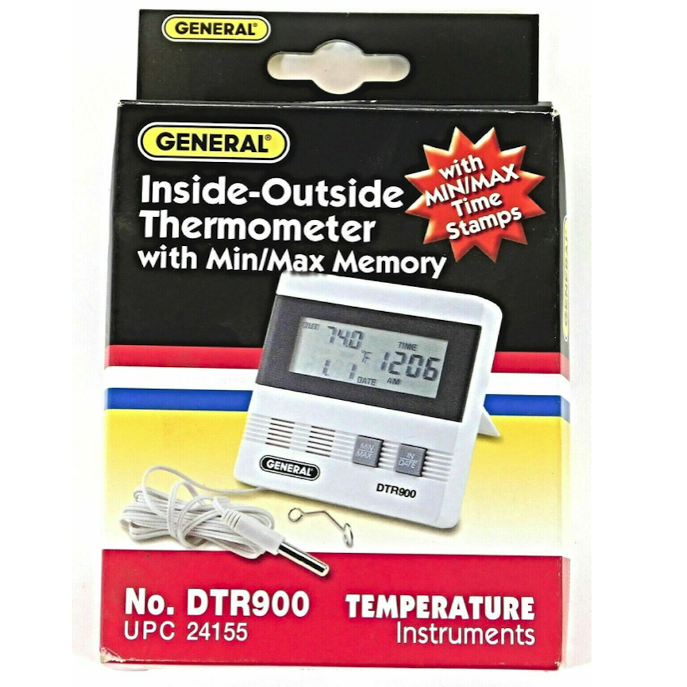 General DTR900 3-1/2″ x 1″ -40°F to 176°F Digital Thermometer - Dan's  Discount Tools