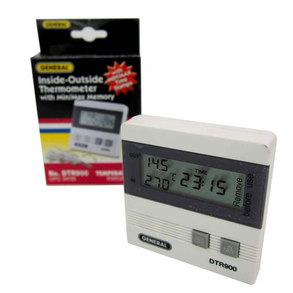 General DTR900 3-1/2″ x 1″ -40°F to 176°F Digital Thermometer - Dan's  Discount Tools