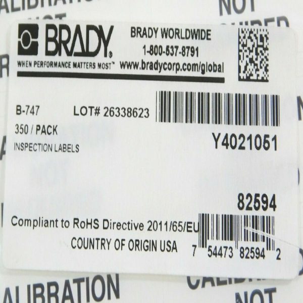 Brady 82594 Labels