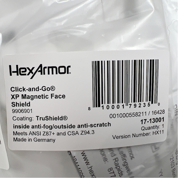 HexArmor 17-13001 Face Shield
