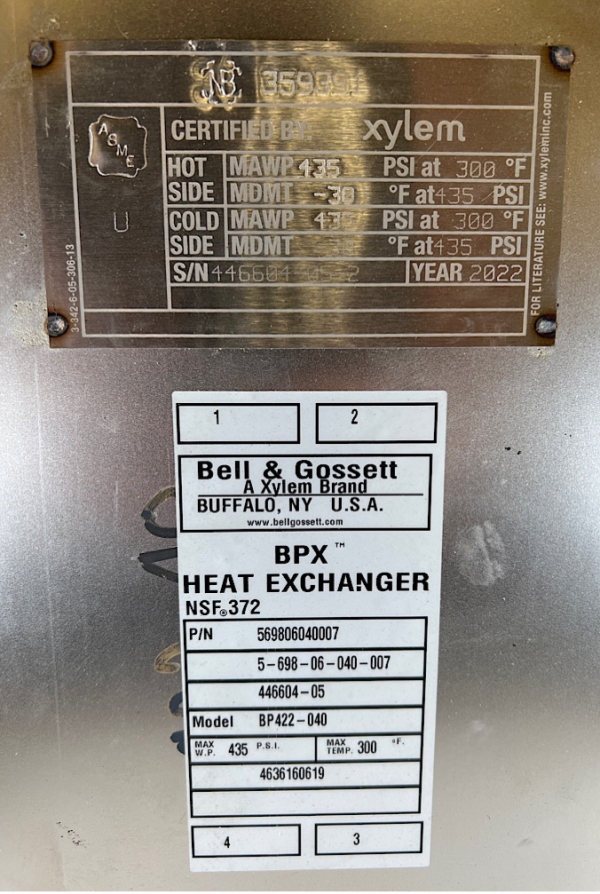 Bell & Gossett BP422-40-LCA Heat Exchanger