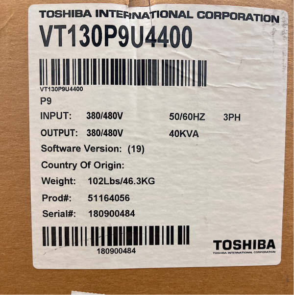 Toshiba VT130P9U4400 P9 Series Variable Speed Drive
