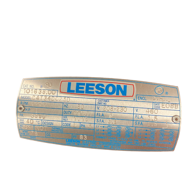 Leeson C4T34DC21 Pump Motor