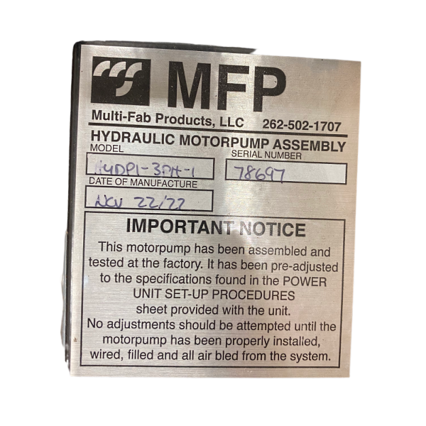 Multi-Fab HYDP1-3PH Pump