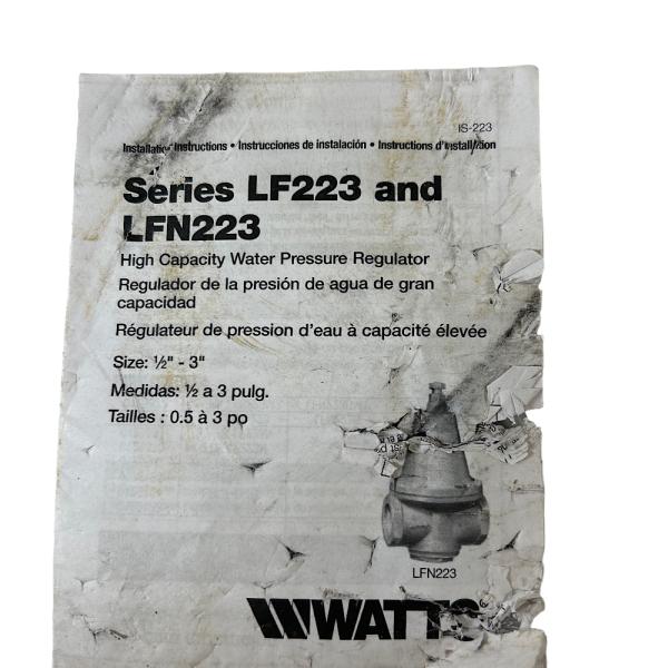 Watts 2 1/2 LFN223M2-B Regulator Valve