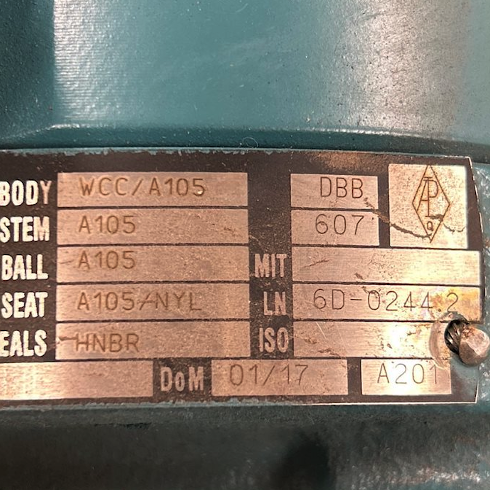 Cameron WKM 370D6 2″ x 2″ Class 150 24YRF24 Trunnion Mounted Ball Valve